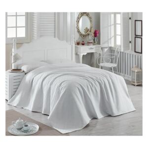 L'ESSENTIEL MAISON Bílý přehoz na postel 200 × 240 cm