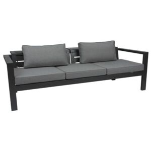 Stern Hliníková variabilní pohovka/sofa Novus, Stern, 228x102x71,5 cm, hliníkový rám šedočerný (anthracite), sedáky a opěrné polštáře 100% akryl barva šedo-černá (silk grey)