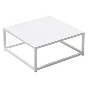 Varaschin Hliníkový konferenční stolek Algarve, Varaschin, čtvercový 46x46x40 cm, hliníkový rám bílý, deska HPL, barva dle vzorníku, skupina B