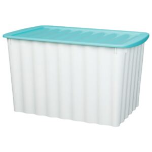 CASSETTI® Úložný box s víkem (bílá/modrá)