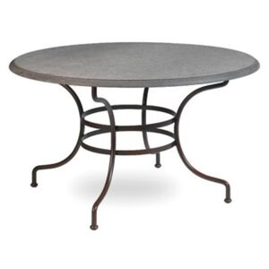 Manutti Jídelní stůl Capri, Manutti, kulatý 90x75 cm, tepané železo, barva dle vzorníku, deska žula, barva caramel