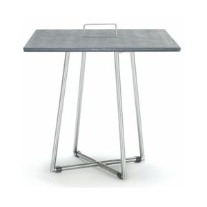 Solpuri Konferenční stolek R-Series, sopluri, čtvercový 45x45x45 cm, kulaté nohy, nerez, keramická deska Dekton, barva dle vzorníku