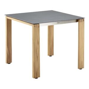Solpuri Teakový konferenční stolek Safari, Solpuri, čtvercový 60x60x45 cm, teakový rám, keramická deska Dekton, barva dle vzorníku