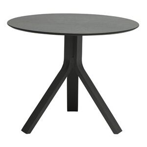 Stern Hliníkový odkládací stolek Freddie, Stern, kulatý průměr 65x53 cm, hliníkový rám bílý, deska HPL Silverstar 2.0 šedá (uni grey)