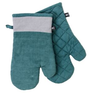 Kuchyňské bavlněné rukavice - chňapky UNIVERSAL tyrkysová, 100% bavlna 19x30 cm Essex