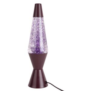 Select Time Tmavě fialová stolní lampa Soln s glitry