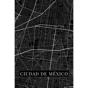 Mapa Ciudad de México black