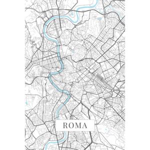 Mapa Roma white