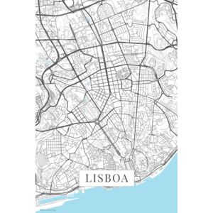 Mapa Lisboa white