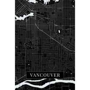 Mapa Vancouver black
