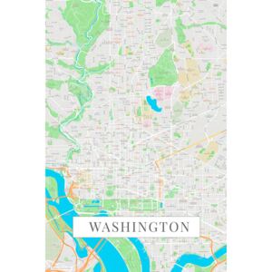 Mapa Washington color