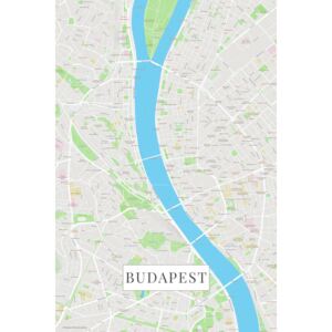 Mapa Budapest color