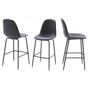 Barová židle SCANDINAVIA stříbrno-šedá samet Nábytek | Jídelní prostory | Barové židle