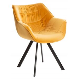 Židlo-křeslo DUTCH COMFORT tmavě žlutá samet Nábytek | Jídelní prostory | Jídelní židle | Všechny jídelní židle