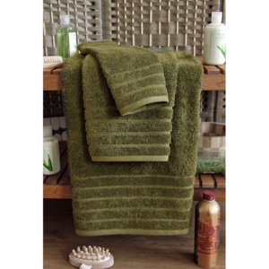 SWEET HOME Kvalitní ručník Elegant - vysoká gramáž 630 g/m2 - zelený khaki