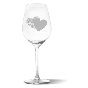 Sklenička na víno SABLIO - Srdce 350 ml