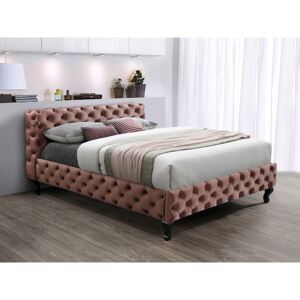 SIG Čalouněná postel HERRERA velvet růžová 160x200