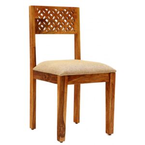 Židle Mira s polstrovaným sedákem z indického masivu palisandr Natural