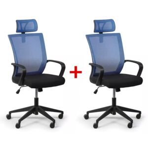 Kancelářská židle Basic 1+1 ZDARMA, modrá