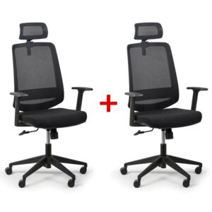 Kancelářská židle Rich 1+1 ZDARMA, černá