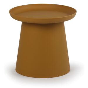 Plastový kávový stolek FUNGO průměr 500 mm, okrový