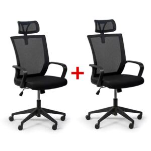 Kancelářská židle Basic 1+1 ZDARMA, černá