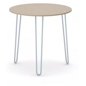 Kulatý jídelní stůl SPIDER, průměr 800 mm, šedo-stříbrná podnož, deska zemitá