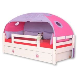 Dětská postel - jednolůžko DOMINO D901- RF, masiv smrk - bílá