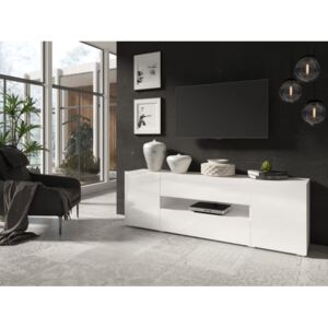 Moderní televizní stolek DESIDERIO, bílá