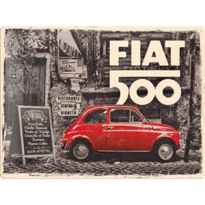Nostalgic Art Plechová cedule: Fiat 500 (Retro) - 40x30 cm
