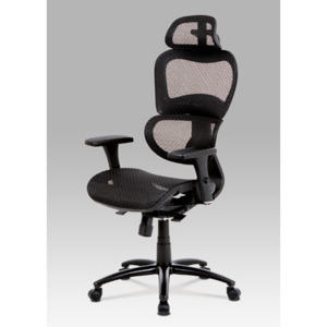 Autronic Kancelářská židle, synchronní mech., černá MESH, kovový kříž KA-A188 BK