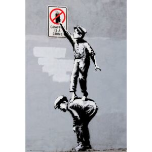 Plakát, Obraz - Banksy - Grafitti Is A Crime, (61 x 91,5 cm)