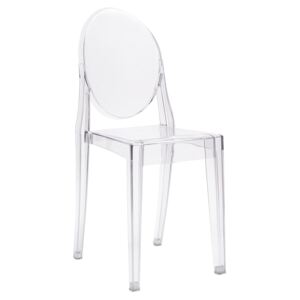 Židle VICTORIA transparentní polykarbonát, Sedák bez čalounění, Nohy: polykarbonát, plast, barva: transparentní, bez područek plast