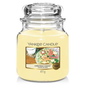 Yankee Candle - vonná svíčka Christmas Cookie (Vánoční cukroví) 411g (Máslově bohaté vanilkou ovoněné aroma vánočního cukroví.)