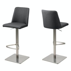 Designová barová židle Alasdair tmavě šedá