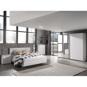 Kvalitní belgická ložnice Neyt, postel HELGA, DTD desky zvýšené hustoty, dekor měsíční dub nebo ořech | 200x90 cm