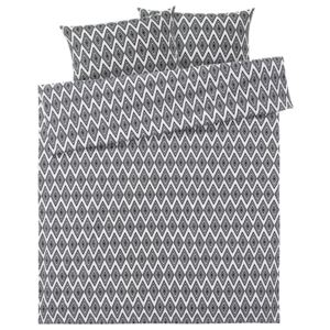 MERADISO® Saténové ložní prádlo, 200 x 220 cm (trojúhelník/černá/bílá)