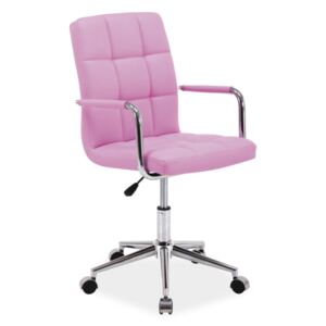 SIG Kancelářská židle Q-022 růžová ekokůže