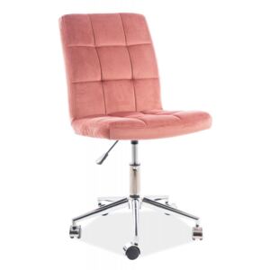SIG Kancelářská židle Q-020 velvet růžová