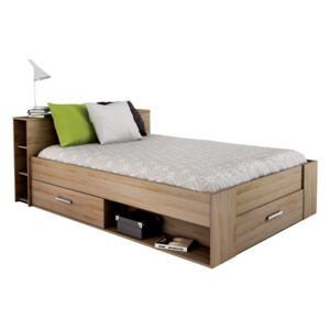 Multifunkční postel s úložným prostorem Pocket, 140x200, lamino, dub sonoma