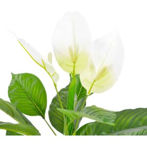 Umělá rostlina toulitka s květináčem bílá 155 cm