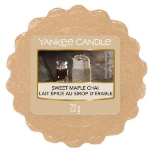 Yankee Candle - vonný vosk Sweet Maple Chai 22g (Přetékající hrnek s teplým mlékem, ochuceným chai kořením a javorovým sirupem - nápoj zamíchaný do krémové dokonalosti. Ideální lahůdka pro chladné dny.)
