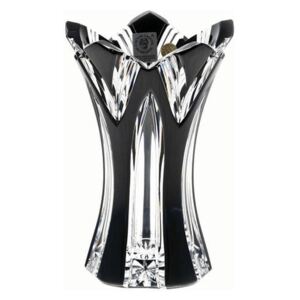 Bohemia Crystal Broušená váza Lotos 80029/0/76542/155mm - černá