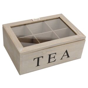 Krabička na čaj TEA 16x23x9 cm přírodní Varianta: prirodni