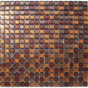 Maxwhite JSM-ZL010 Mozaika skleněná, perleť, oranžová, hnědá 29,7x29,7cm