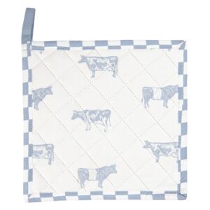 Bavlněná podložka s modrým potiskem Life with Cows - 20*20 cm