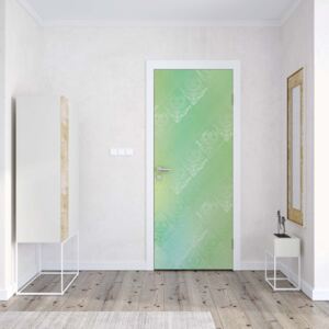 GLIX Fototapeta na dveře - Green And Yellow Abstract Texture | 91x211 cm