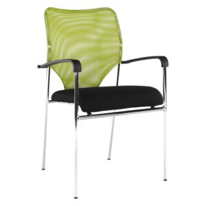 TEMPO Zasedací židle, zelená/černá, UMUT