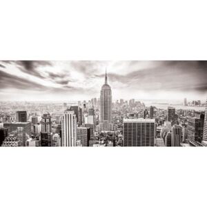 Postershop Fototapeta: Pohled na New York (černobílá) - 104x250 cm