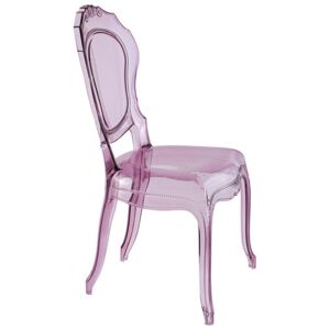 Plastová jídelní židle Passato z polykarbonátu fialový průhledný